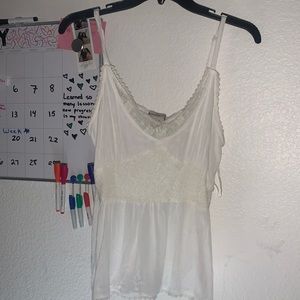 White adjustable tank top